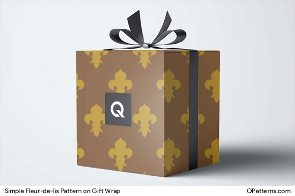 Simple Fleur-de-lis Pattern on gift-wrap