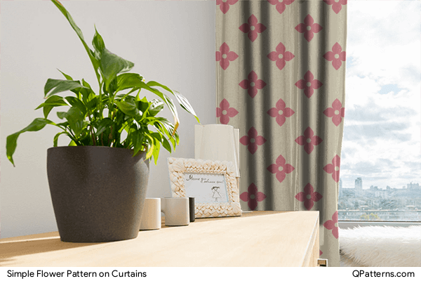 Simple Flower Pattern on curtains