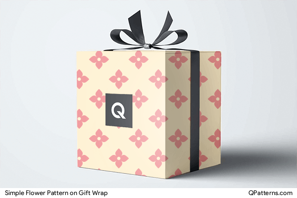 Simple Flower Pattern on gift-wrap