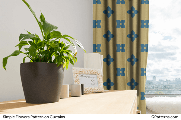 Simple Flowers Pattern on curtains