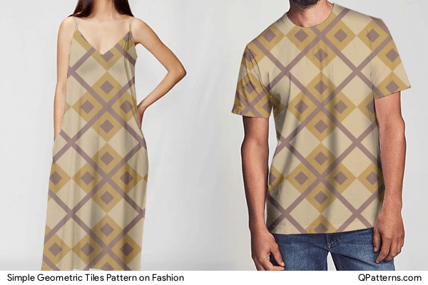 Simple Geometric Tiles Pattern on fashion