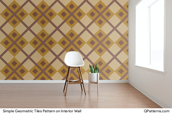 Simple Geometric Tiles Pattern on interior-wall