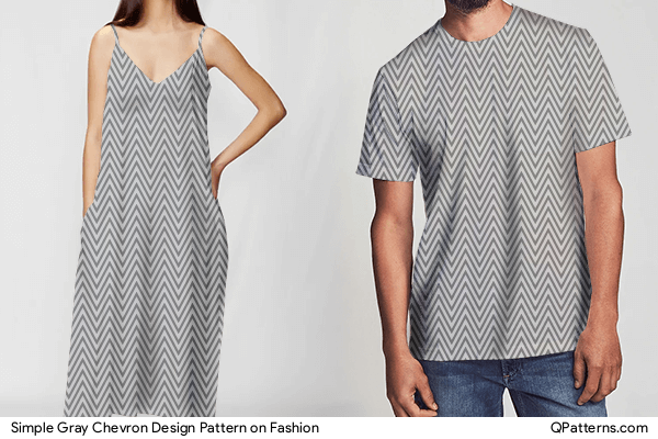 Simple Gray Chevron Design Pattern on fashion