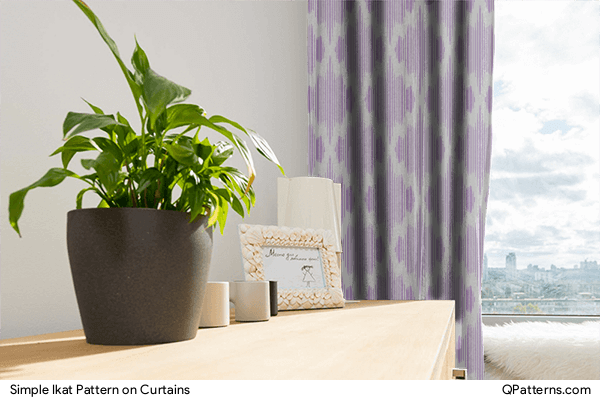 Simple Ikat Pattern on curtains