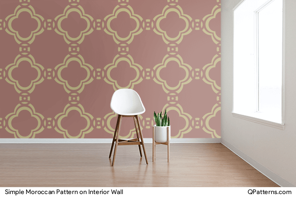 Simple Moroccan Pattern on interior-wall