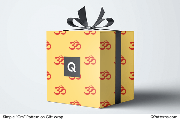 Simple “Om” Pattern on gift-wrap