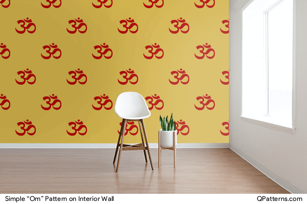 Simple “Om” Pattern on interior-wall