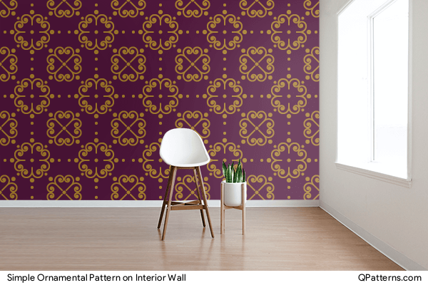 Simple Ornamental Pattern on interior-wall