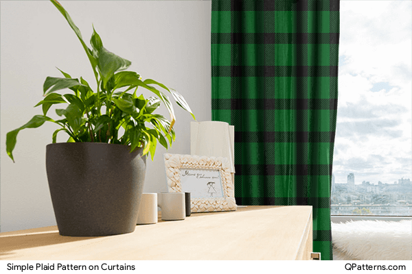 Simple Plaid Pattern on curtains