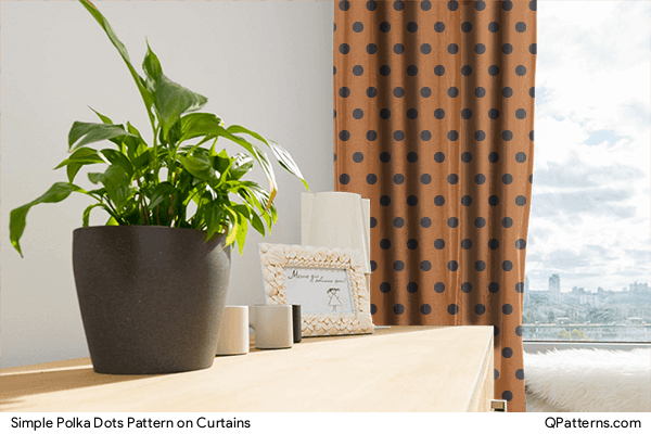 Simple Polka Dots Pattern on curtains