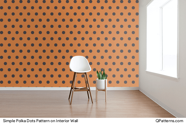 Simple Polka Dots Pattern on interior-wall