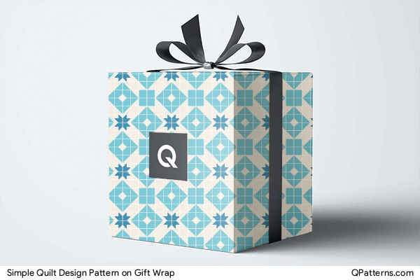 Simple Quilt Design Pattern on gift-wrap