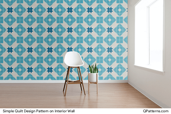 Simple Quilt Design Pattern on interior-wall