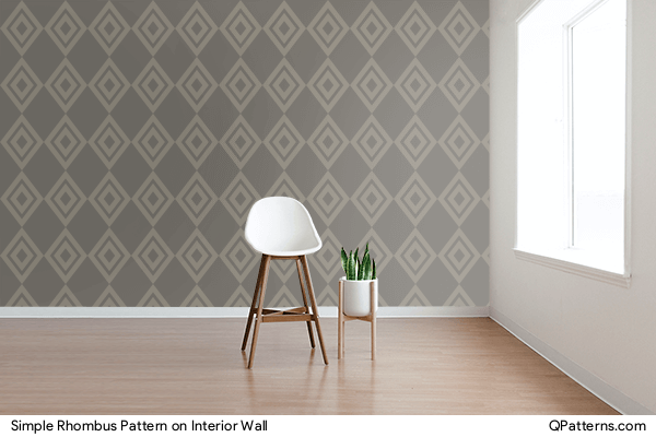 Simple Rhombus Pattern on interior-wall