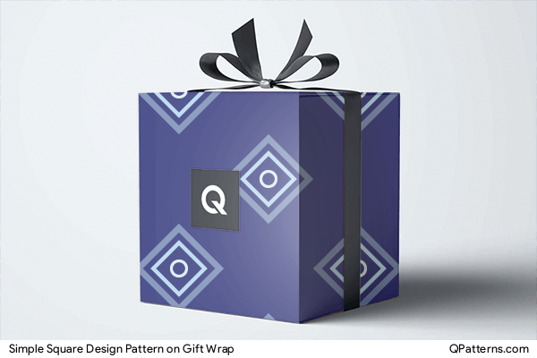 Simple Square Design Pattern on gift-wrap