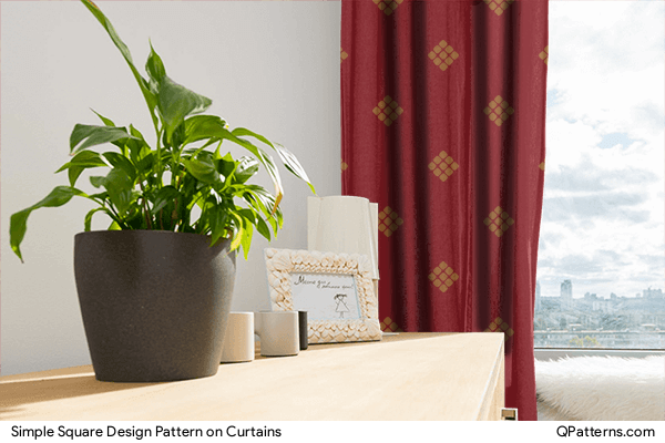 Simple Square Design Pattern on curtains