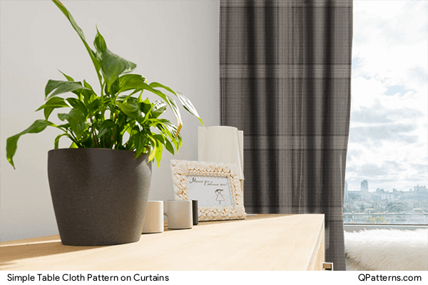 Simple Table Cloth Pattern on curtains