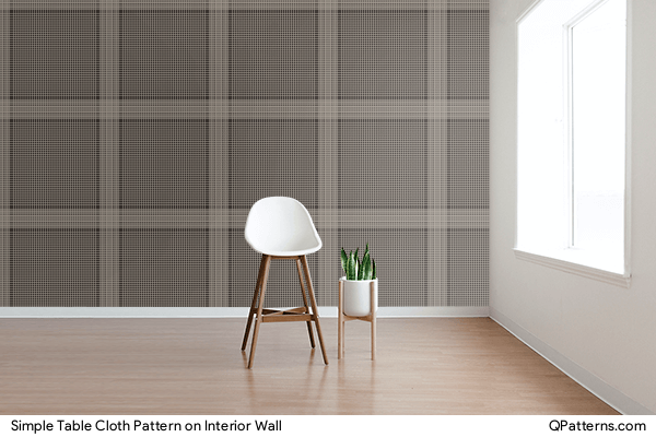 Simple Table Cloth Pattern on interior-wall