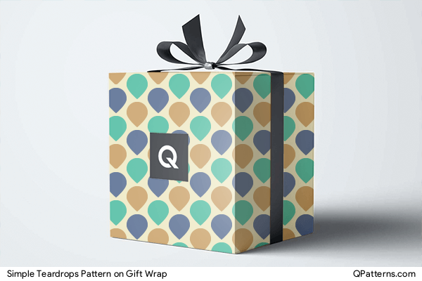 Simple Teardrops Pattern on gift-wrap