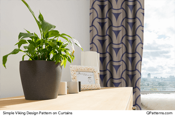 Simple Viking Design Pattern on curtains