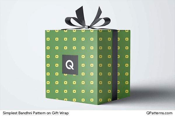 Simplest Bandhni Pattern on gift-wrap