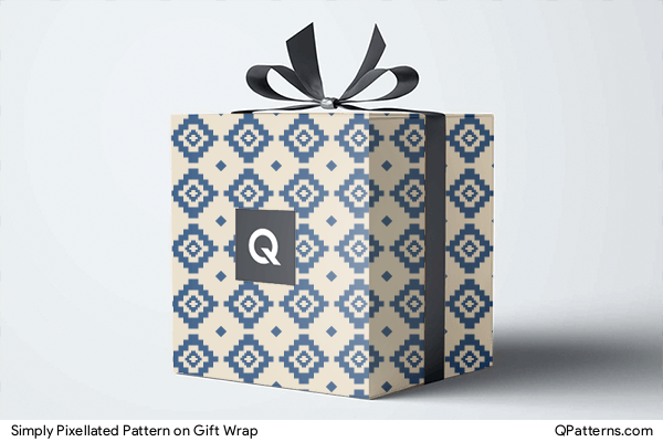 Simply Pixellated Pattern on gift-wrap