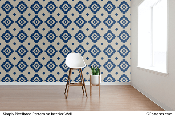 Simply Pixellated Pattern on interior-wall