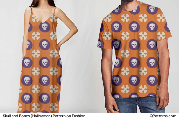 Skull and Bones (Halloween) Pattern on fashion