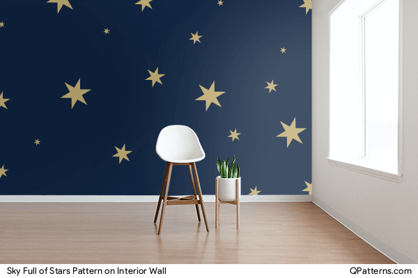 Sky Full of Stars Pattern on interior-wall