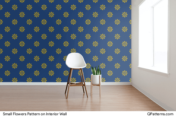 Small Flowers Pattern on interior-wall