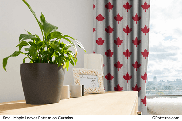 Small Maple Leaves Pattern on curtains