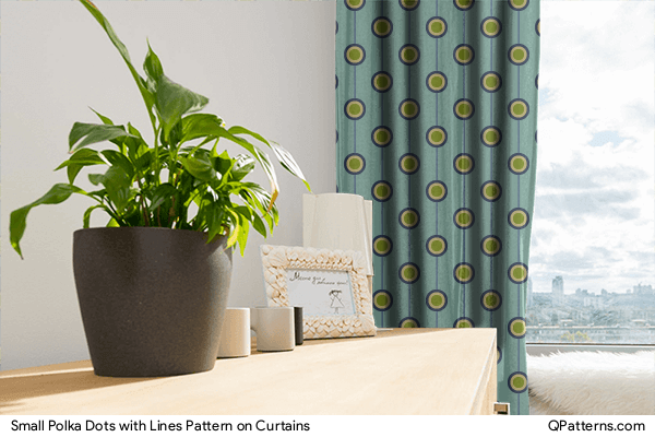 Small Polka Dots with Lines Pattern on curtains