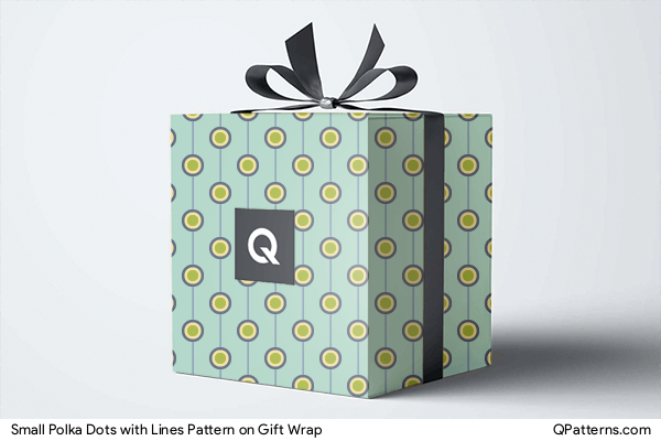 Small Polka Dots with Lines Pattern on gift-wrap
