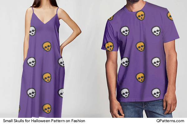 Small Skulls for Halloween Pattern on fashion