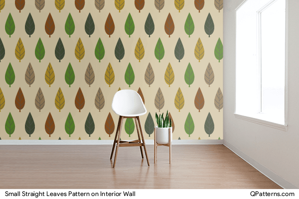 Small Straight Leaves Pattern on interior-wall
