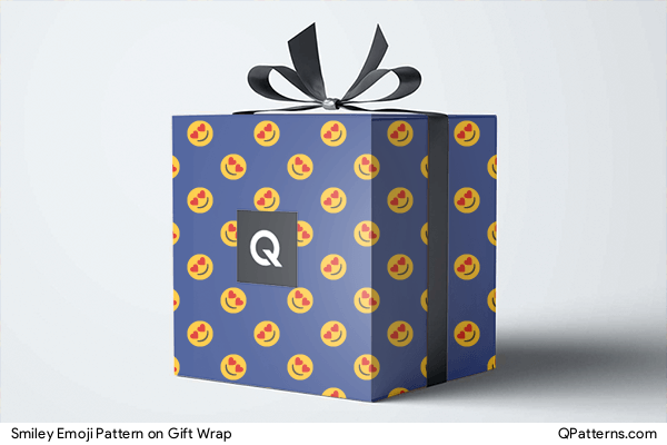 Smiley Emoji Pattern on gift-wrap
