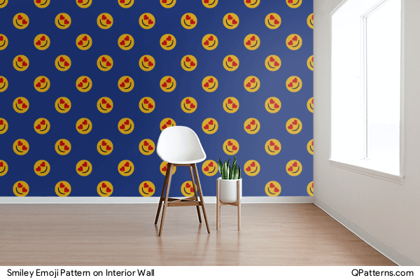 Smiley Emoji Pattern on interior-wall