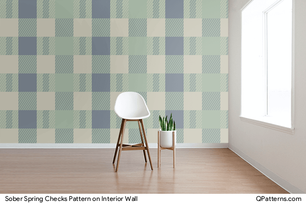 Sober Spring Checks Pattern on interior-wall