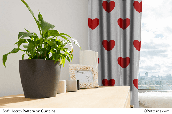 Soft Hearts Pattern on curtains