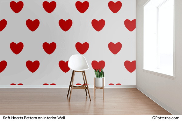 Soft Hearts Pattern on interior-wall