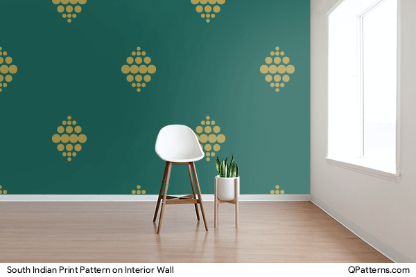 South Indian Print Pattern on interior-wall