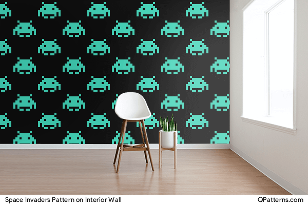 Space Invaders Pattern on interior-wall