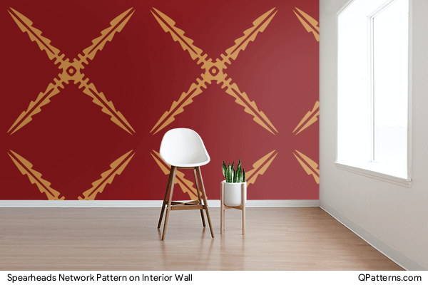 Spearheads Network Pattern on interior-wall