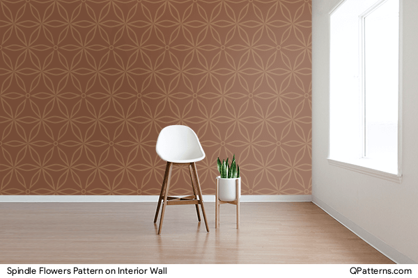 Spindle Flowers Pattern on interior-wall