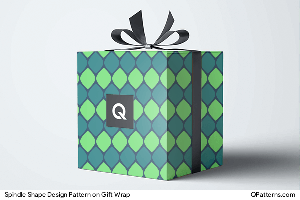Spindle Shape Design Pattern on gift-wrap