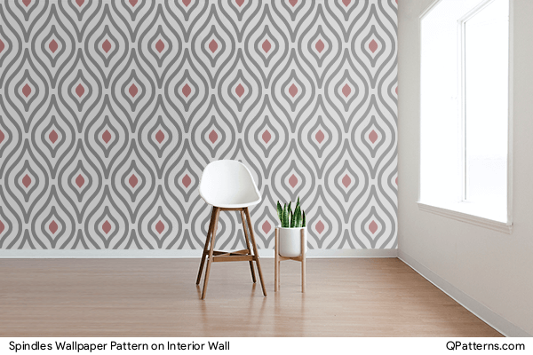 Spindles Wallpaper Pattern on interior-wall