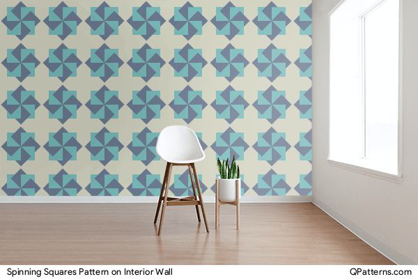 Spinning Squares Pattern on interior-wall