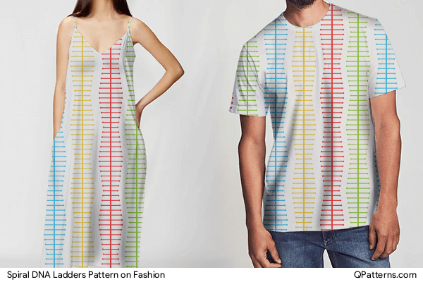 Spiral DNA Ladders Pattern on fashion