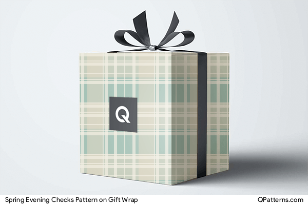 Spring Evening Checks Pattern on gift-wrap