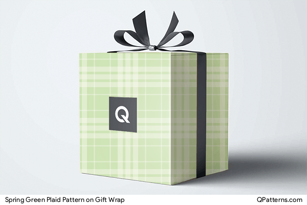 Spring Green Plaid Pattern on gift-wrap